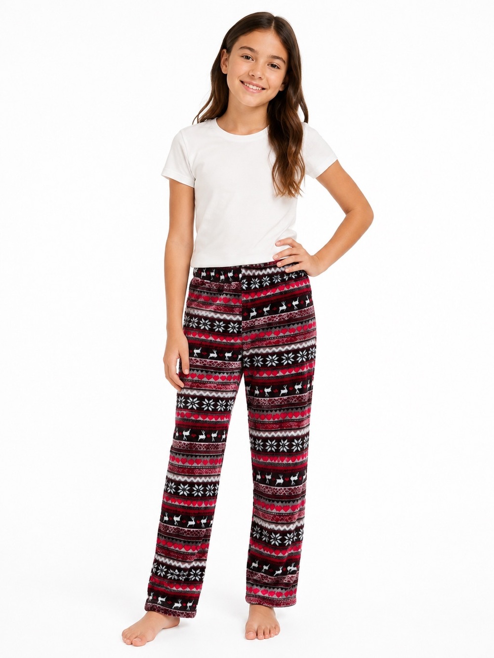 Super Soft Red Velour Christmas Pajama Pants